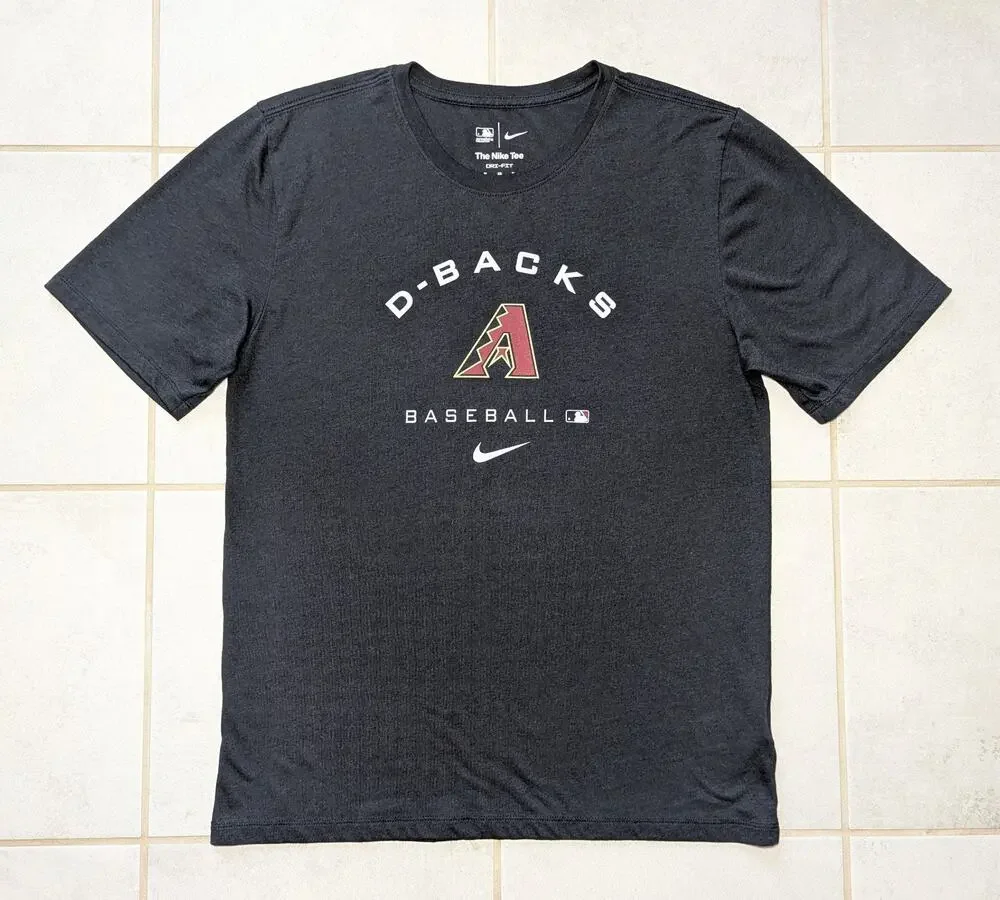 Nike Youth XL Arizona Diamondbacks Short Sleeve Shirt Tee Black Stretch